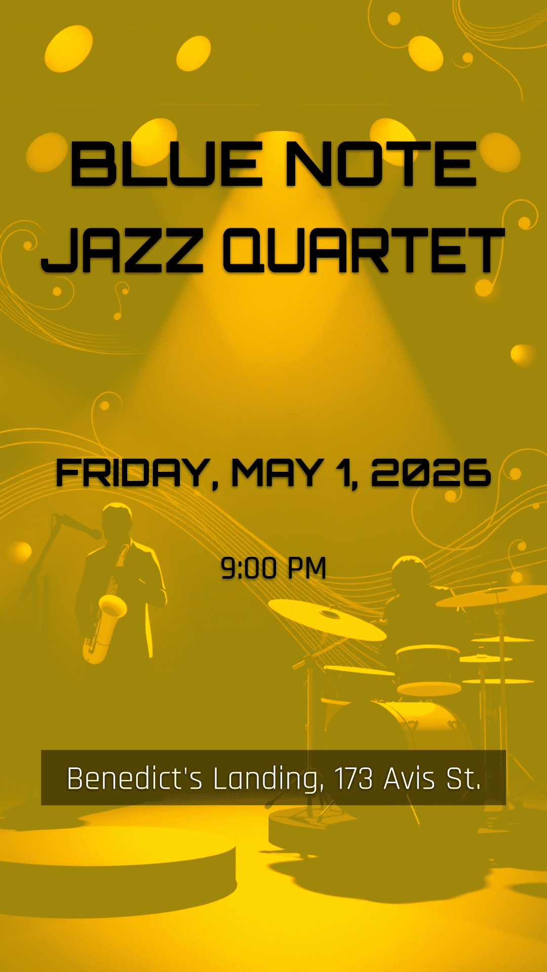 Jazz Quartet Evening Poster