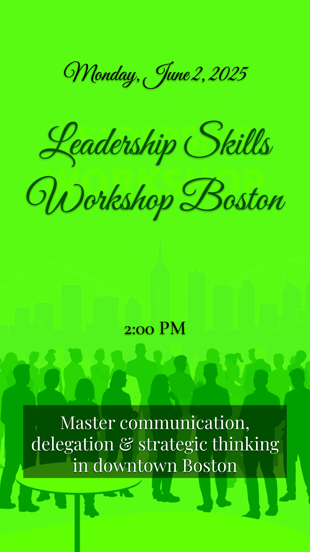 Leadership Skills Workshop Flyer Example