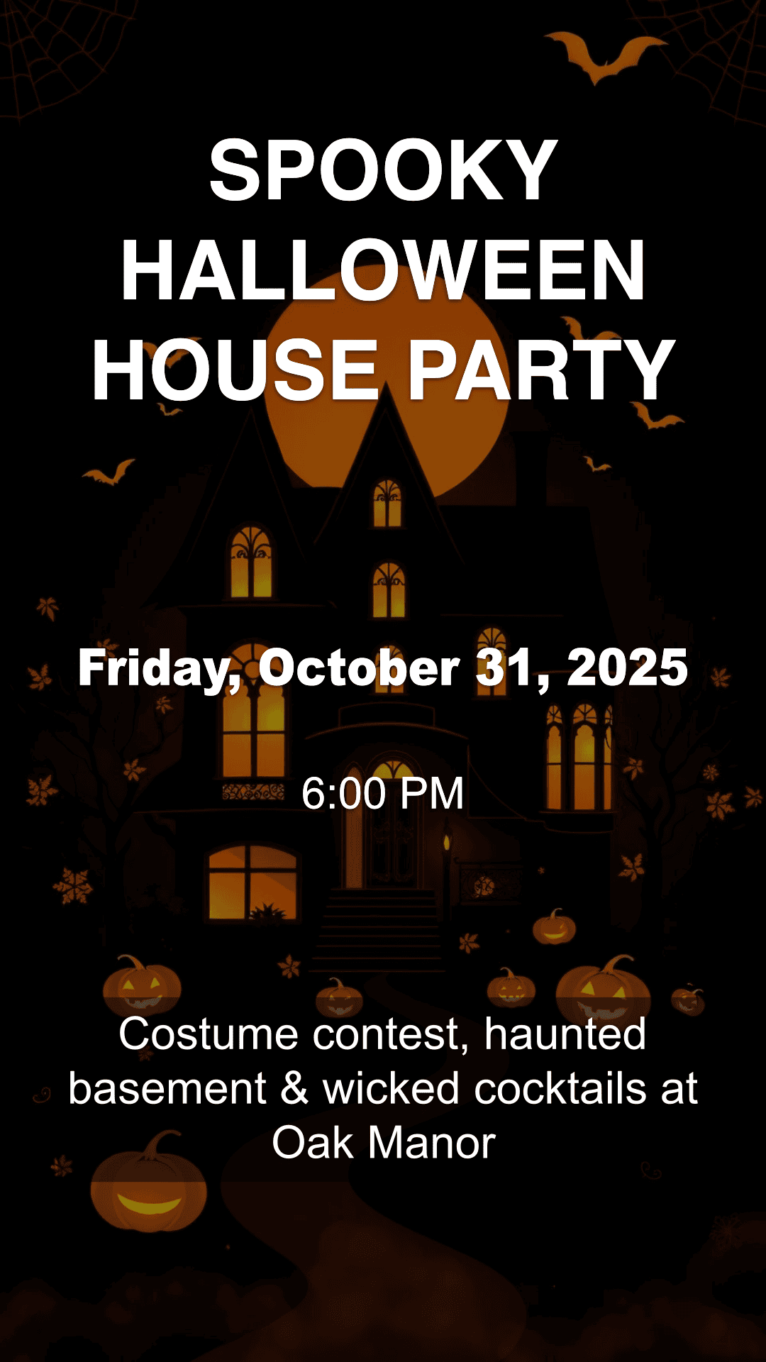 Halloween House Party Flyer Example